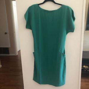 Short Sleeve Teal Cocktail Dress